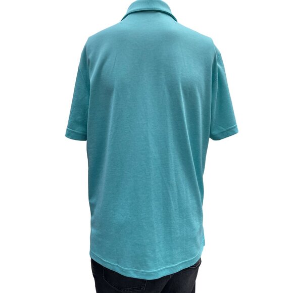 Adidas Men's Mint Green Polo Shirt Size M SKU 1131 - Picture 2 of 4